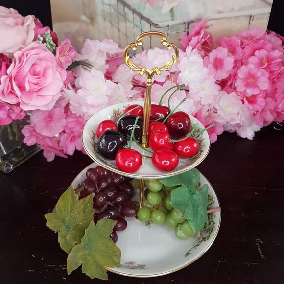 Handmade 2 Tier Limoges Candy Dish Trinket Jewelry Tray Tea Party Christmas Gift - Picture 6 of 12